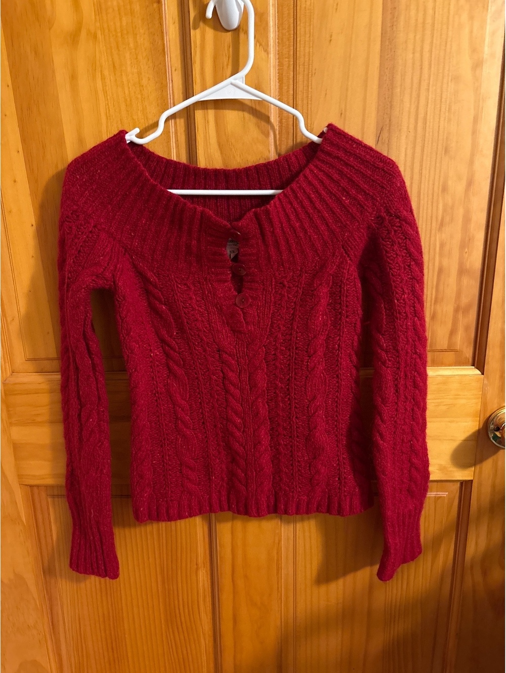 Vintage Cottage Cozy Old Money Cable Knit Angora Blend American Eagle Medium
